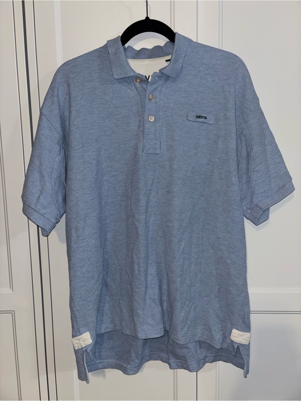 Orvis Men’s Heather Light Blue Polo